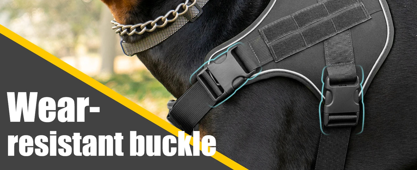 Tactical Dog Training Vest Harness – No-Escape Design