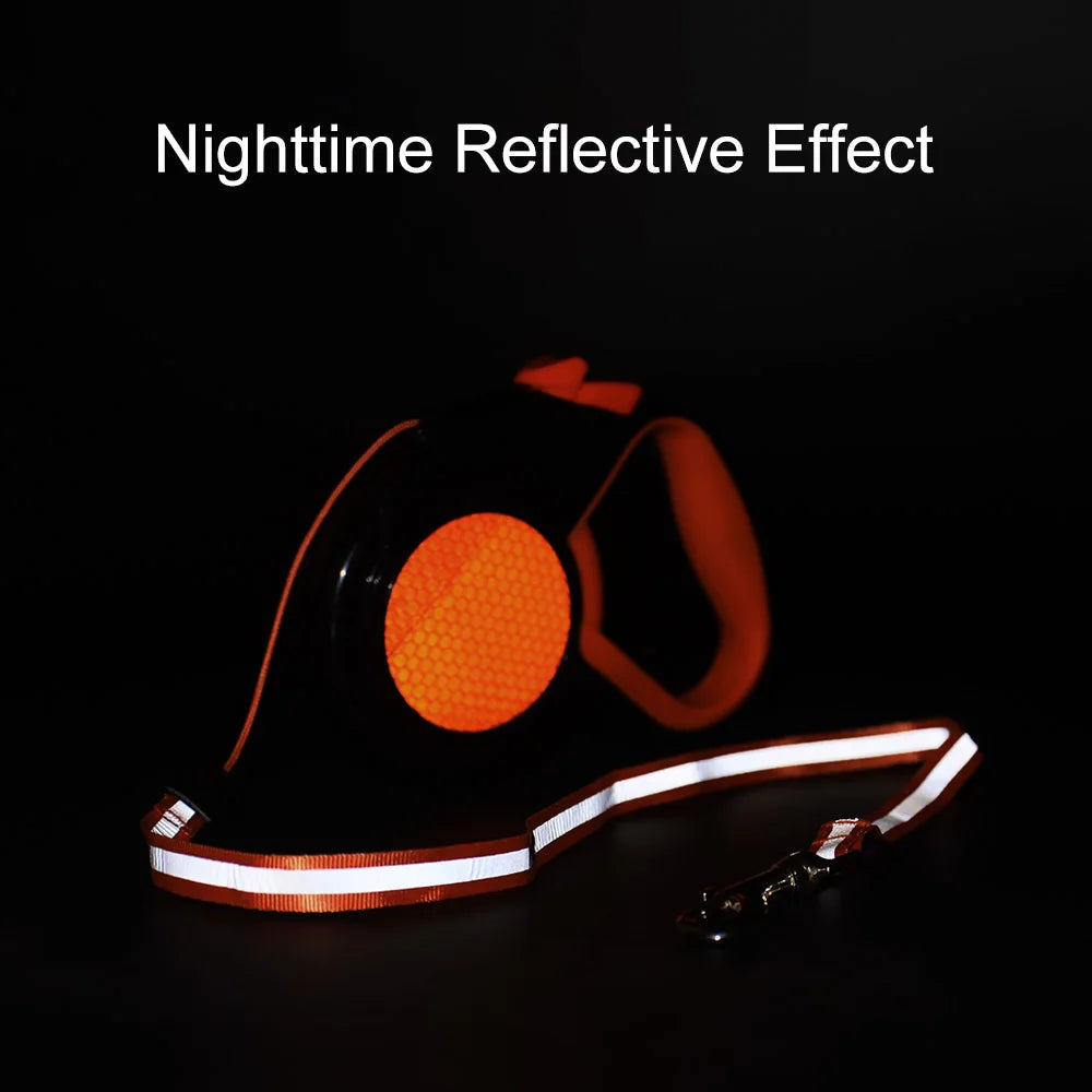 Reflective Retractable Dog Lead — 3m, 5m & 8m