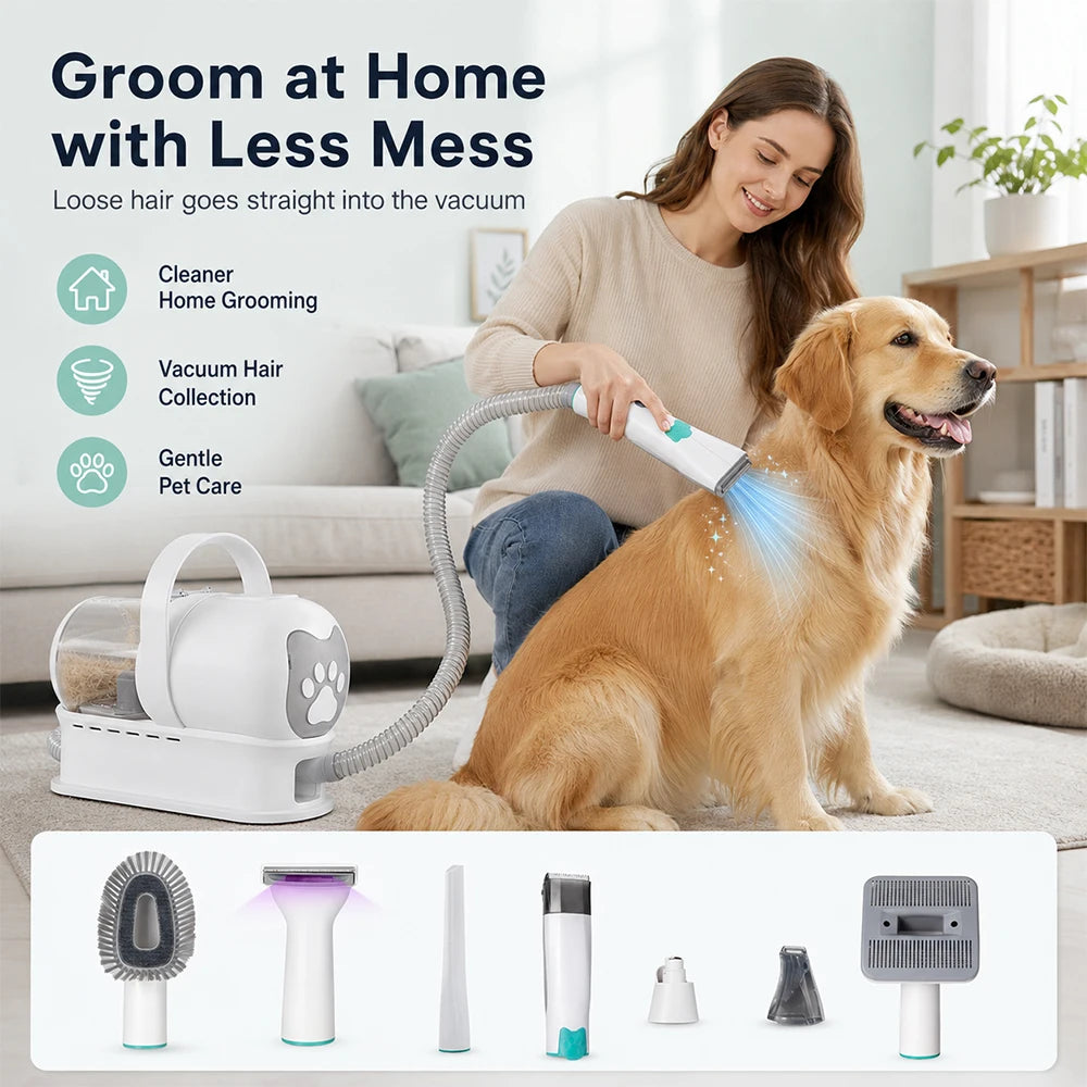 Pet Grooming Vacuum & Clipper Kit