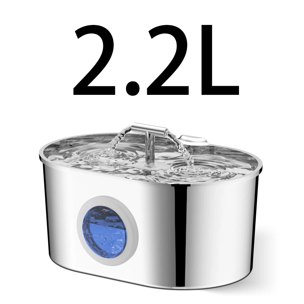pet water dispenser stainless steel cat fountain ultra-quiet automatic pet water feeder automatic filtering pet water dispense