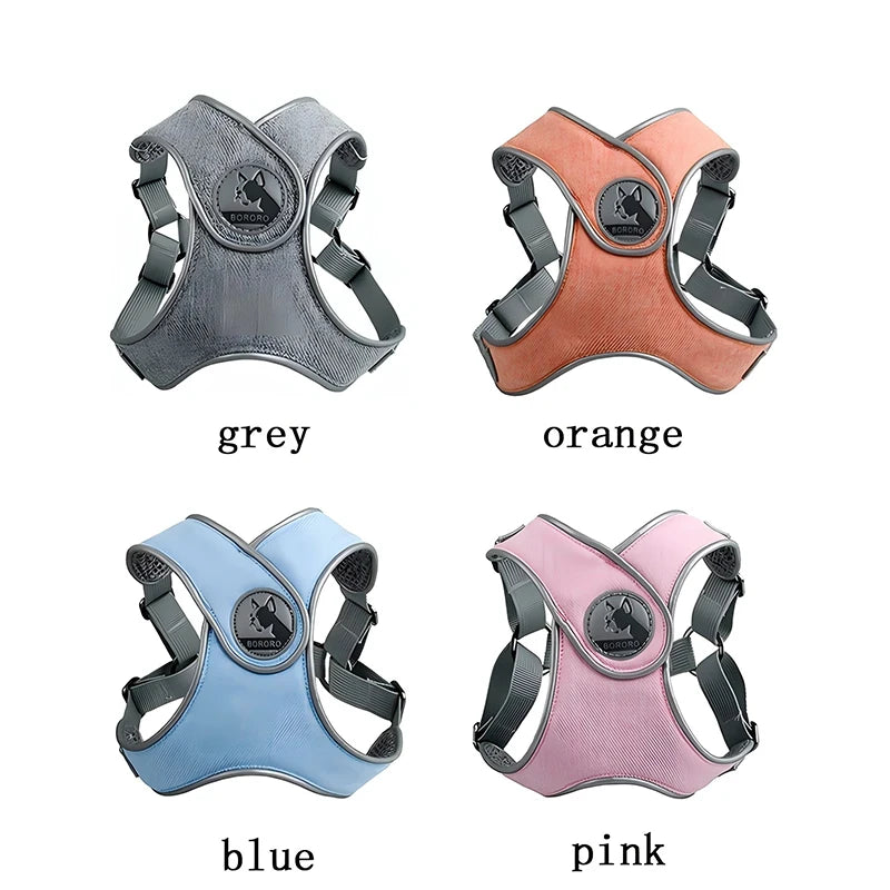 Reflective Mesh Dog Harness & Leash Set for Small & Medium Dogs