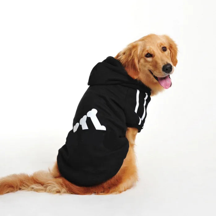 Sweat à capuche pour chien automne-hiver - Manteau chaud en molleton pour chiens de taille moyenne à grande