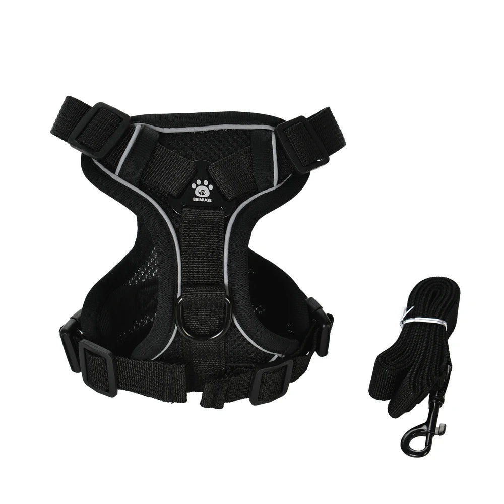 Escape-Proof Reflective Cat Harness & Leash Set — Breathable Vest for Outdoor Walking