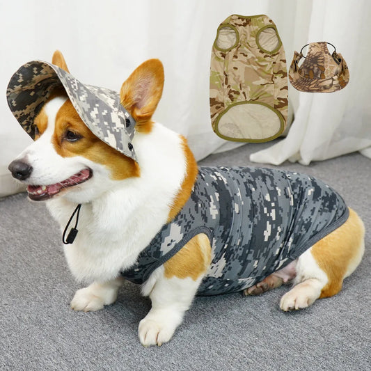 Mesh Cooling Vest & Sun Hat Set for Dogs