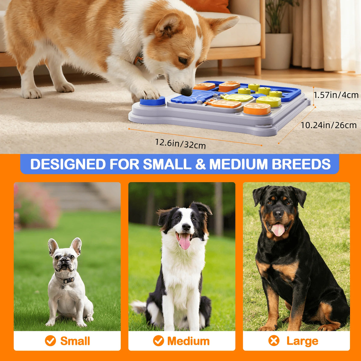 Treat Dispensing Dog Puzzle Toy – Interactive IQ Training Feeder for Small & Medium Dogs