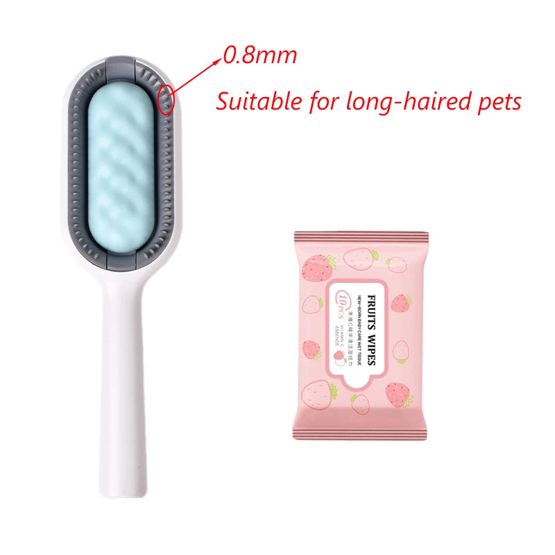 Double-Sided Pet Grooming Brush & Hair Removal Comb