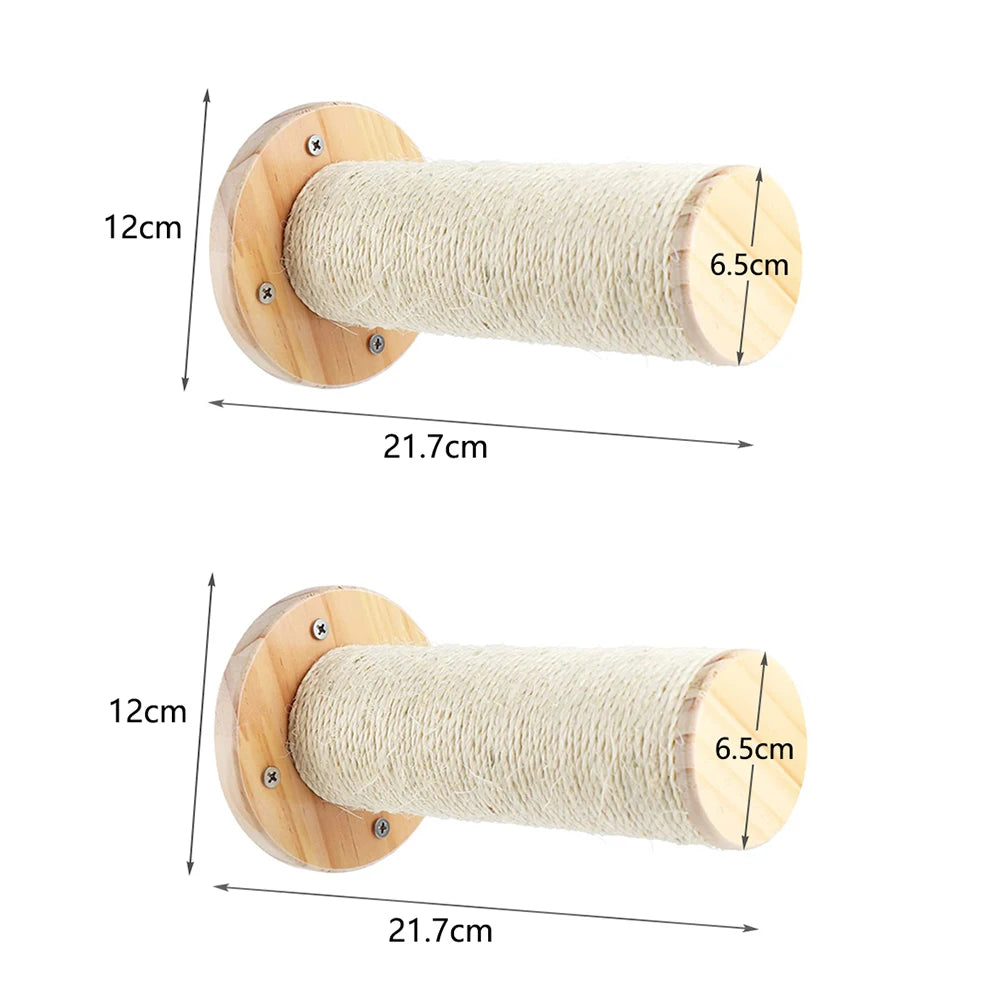 Wall-Mounted Cat Climbing Shelf & Hammock Set
