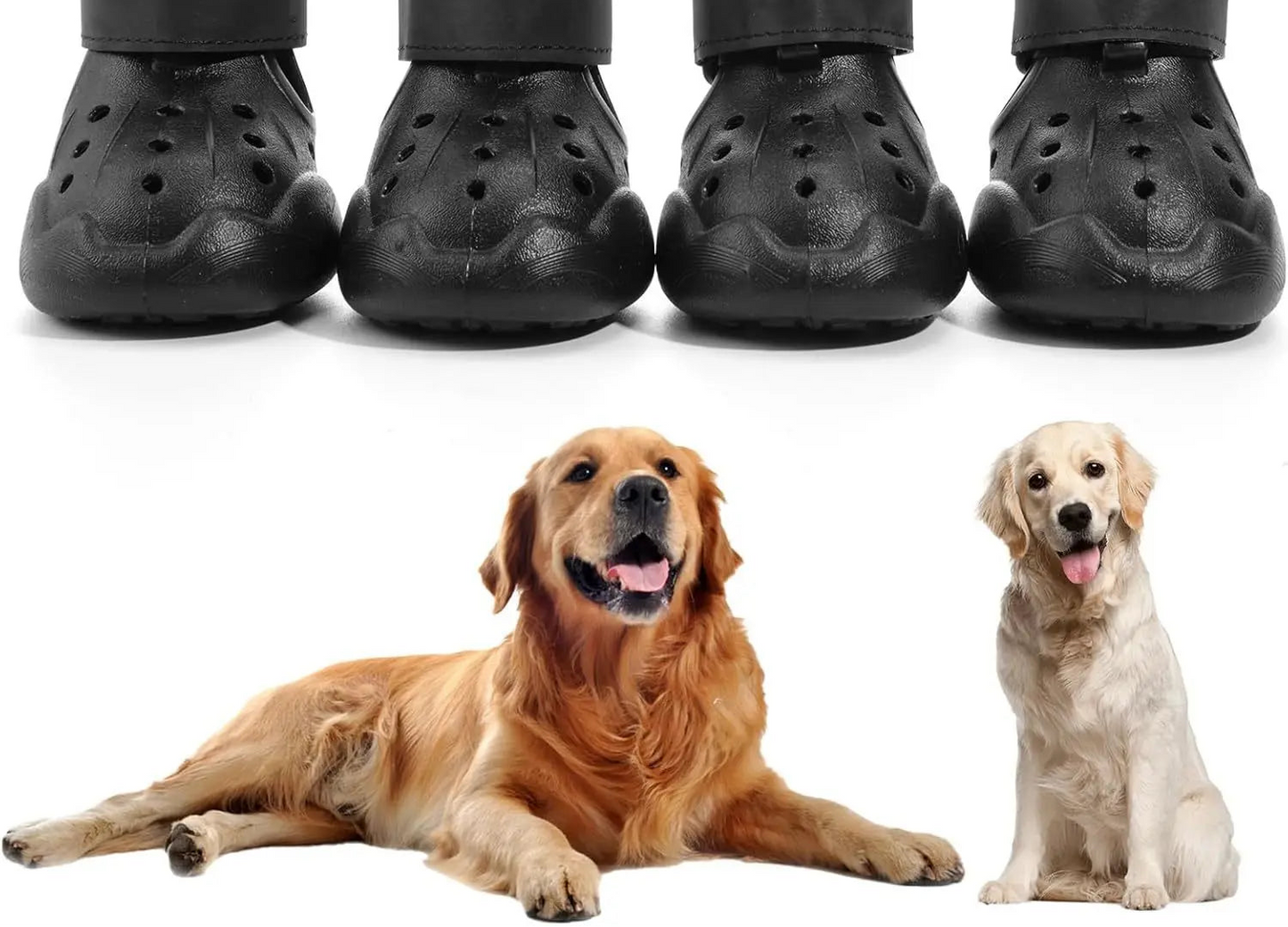 Waterproof Breathable Dog Sandals with Perforated Design