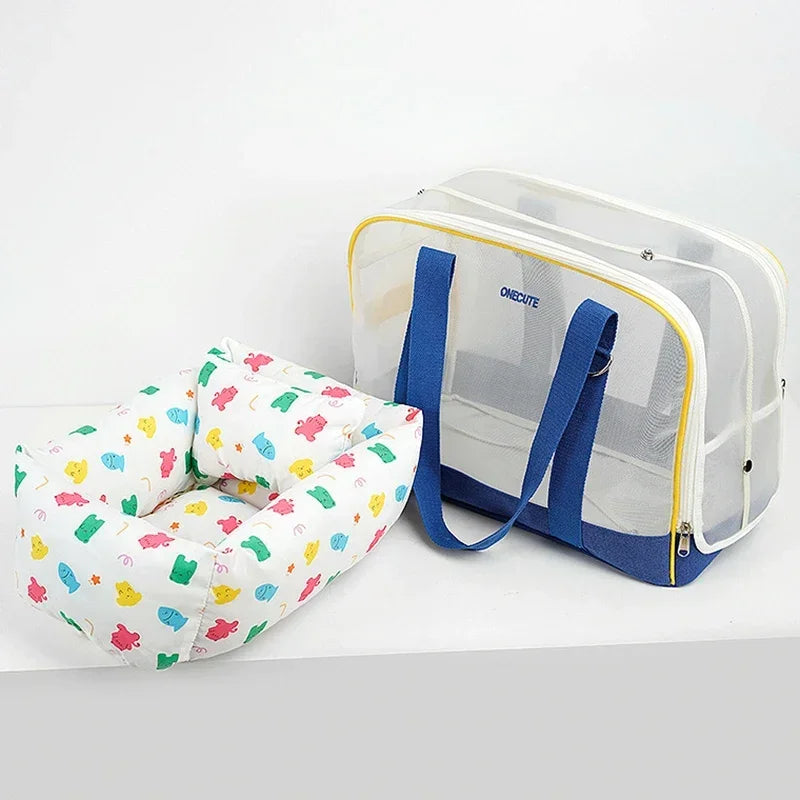 Pet Messenger Bag with Cushion for Cats & Small Dogs