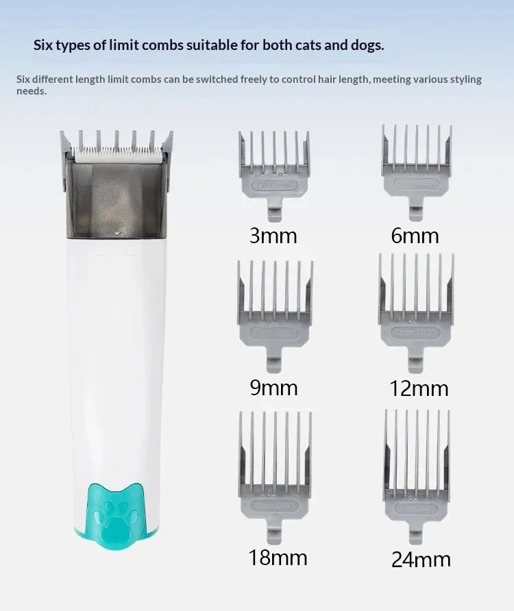 7-in-1 Pet Grooming Vacuum | Hair Trimmer & Suction | Cat & Dog