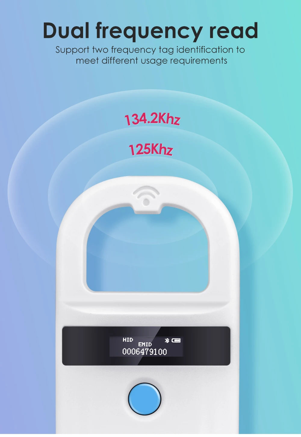 Handheld Pet Microchip Scanner & RFID Reader