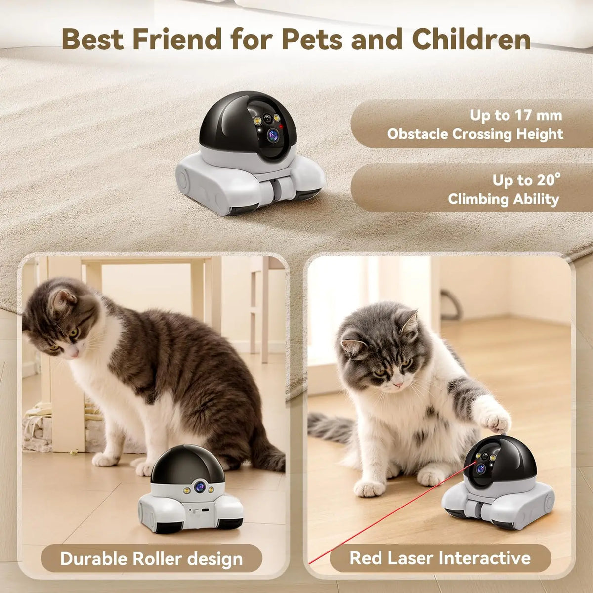 360° Smart Pet & Baby Monitor Camera with Two-Way Audio & Motion Detection