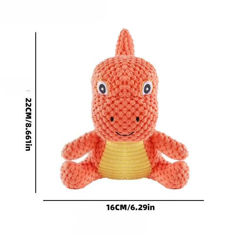 Plush Dinosaur Dog Toy - Interactive Chew Toy for Small Dogs