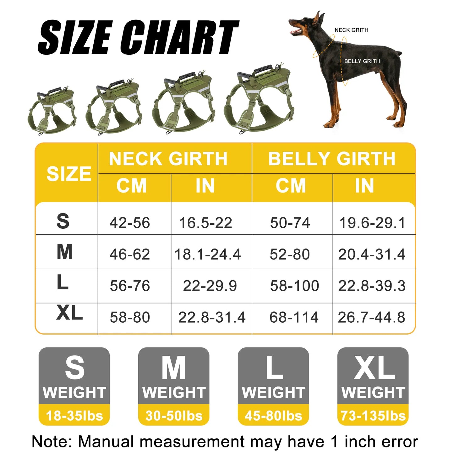 Tactical Dog Harness for Large Dogs