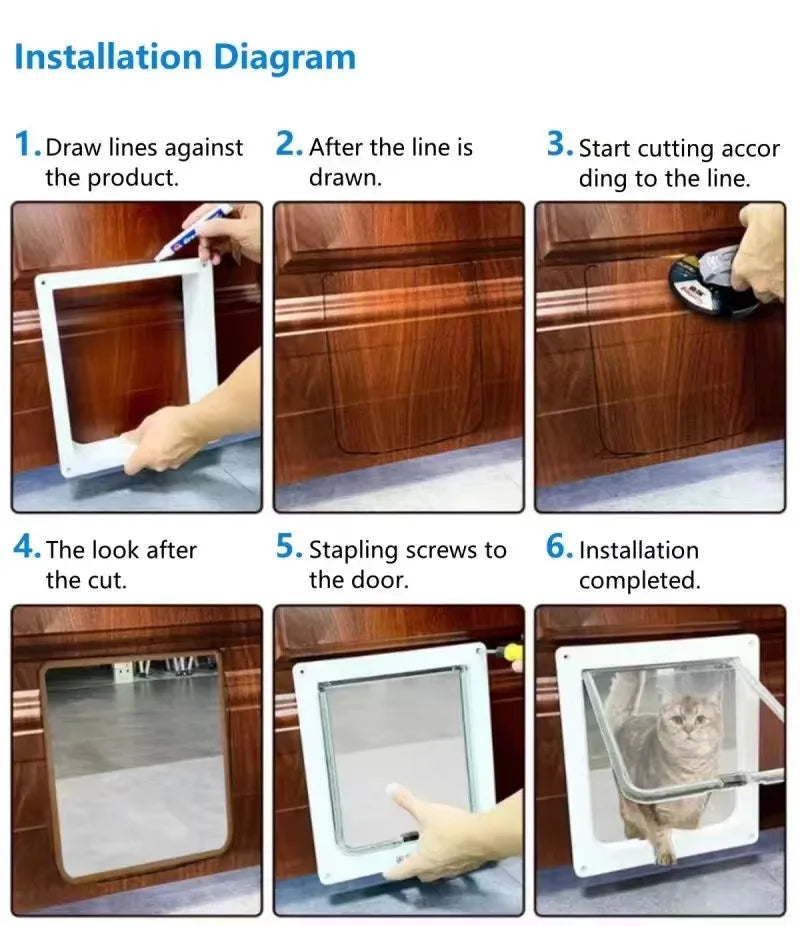 RFID Intelligent Smart Cat Flap — Automatic Direction Control