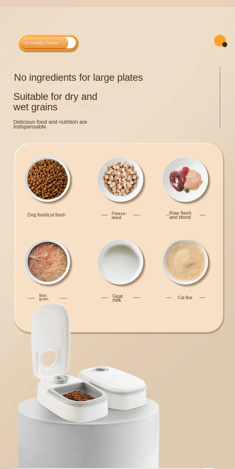 Single-Meal Automatic Pet Feeder with Timer & Cooling Pack