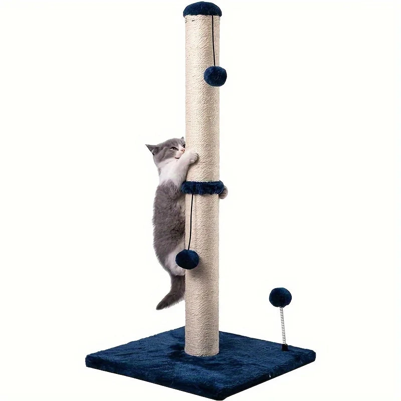 Griffoir pour chat en sisal de 86 cm avec balle suspendue