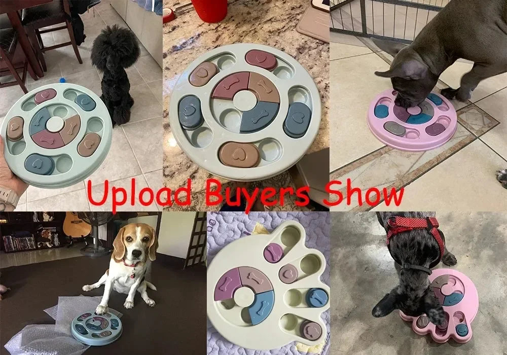 Non-Slip Puzzle Slow Feeder Bowl – Interactive Food Game for Dogs & Cats
