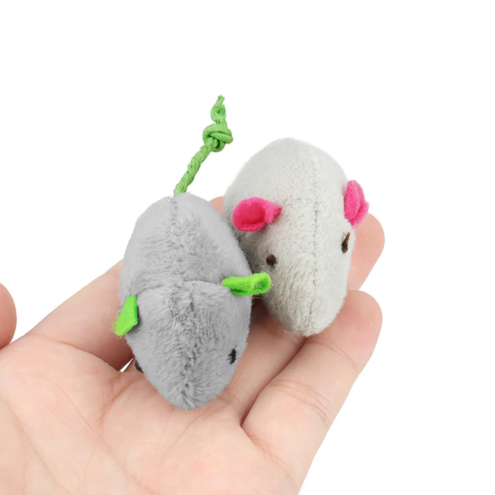 Catnip Plush Mouse Cat Toys — 12 Pack