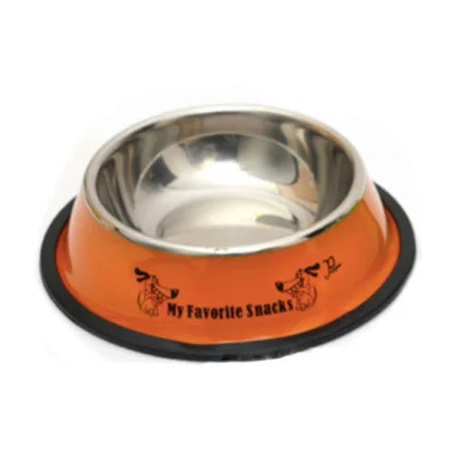Stainless Steel Pet Food & Water Bowl for Dogs & Cats