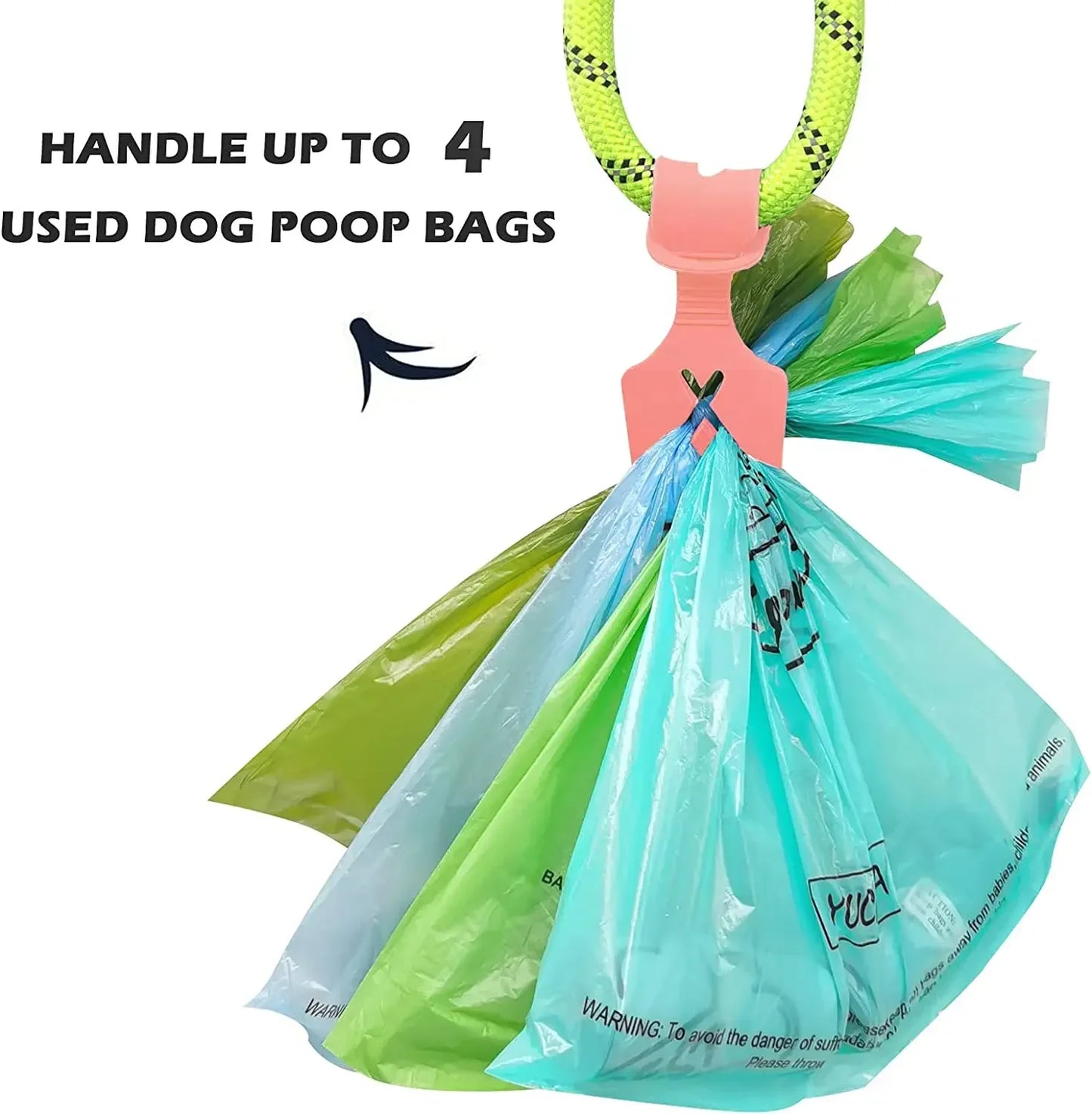 Silicone Dog Poop Bag Holder - Hands-Free Waste Bag Dispenser Clip