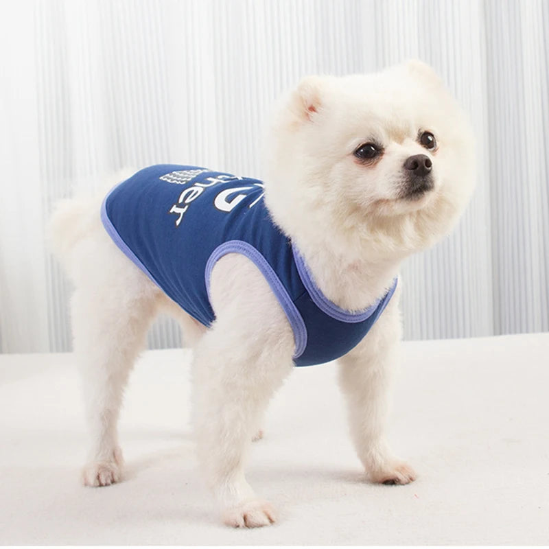 Letter Print Sleeveless Vest for Small Dogs