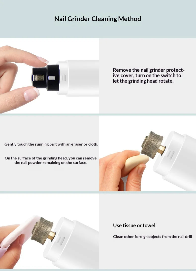 Quiet Pet Nail Grinder with Safety Guard & LED Light