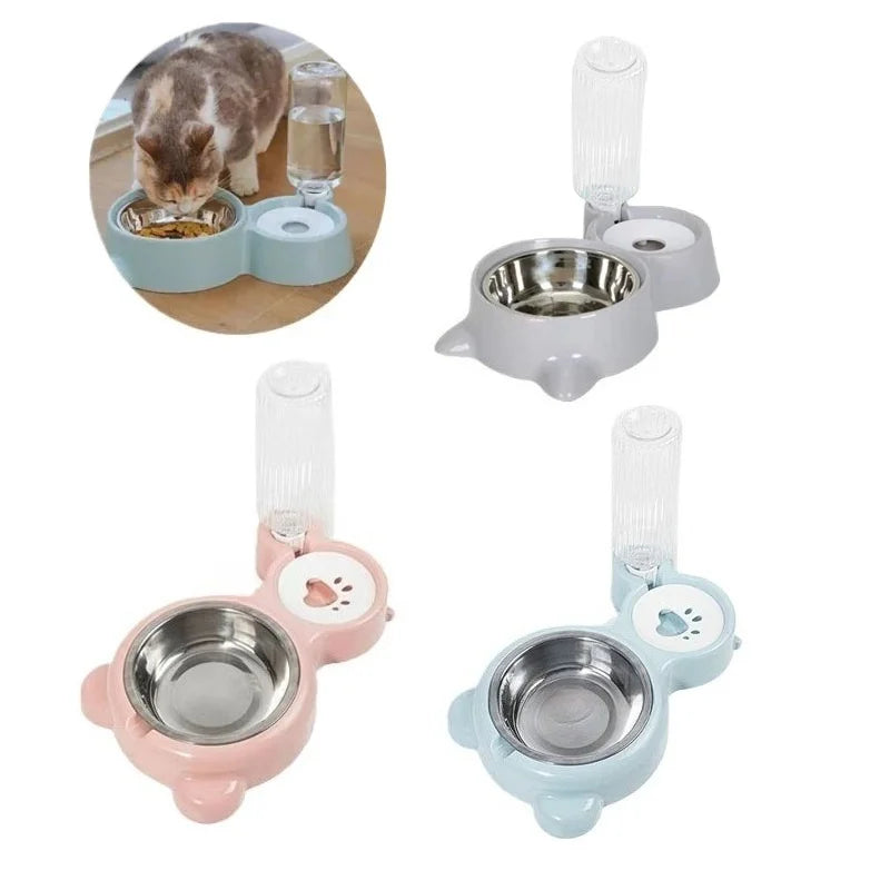 Gravity Pet Water & Food Dispenser Station – For Cats & Dogs