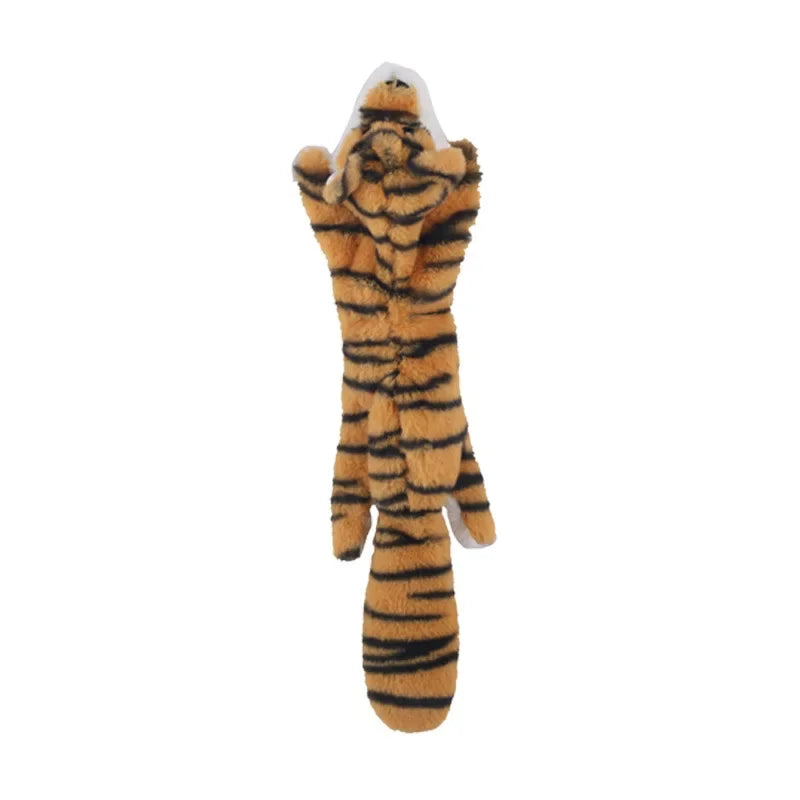 Jouet pour chien en peluche crocodile couineur avec papier froissé
