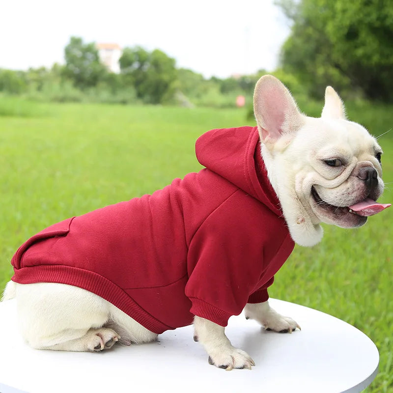 Manteau à capuche en polaire pour chien | Veste sweat chaude d'automne et d'hiver pour petits chiens et chats