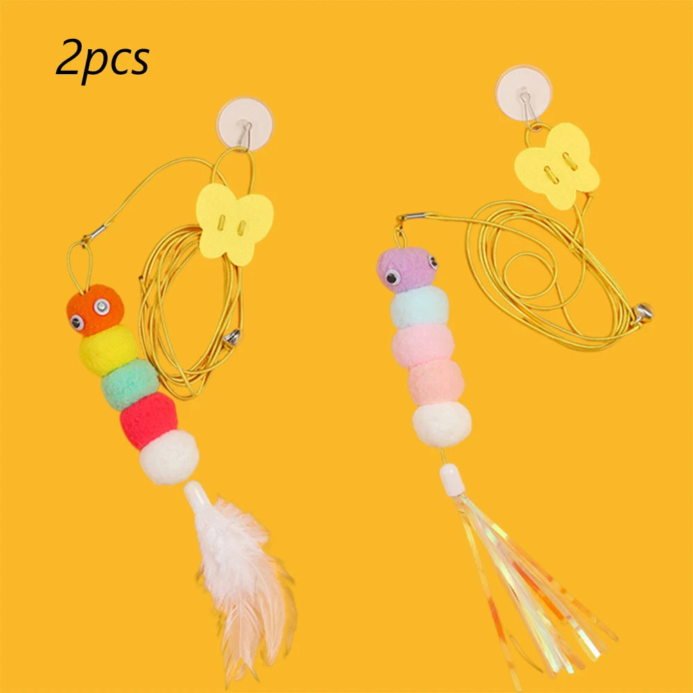 Automatic Telescopic Cat Wand Toy with 180cm Elastic Rope