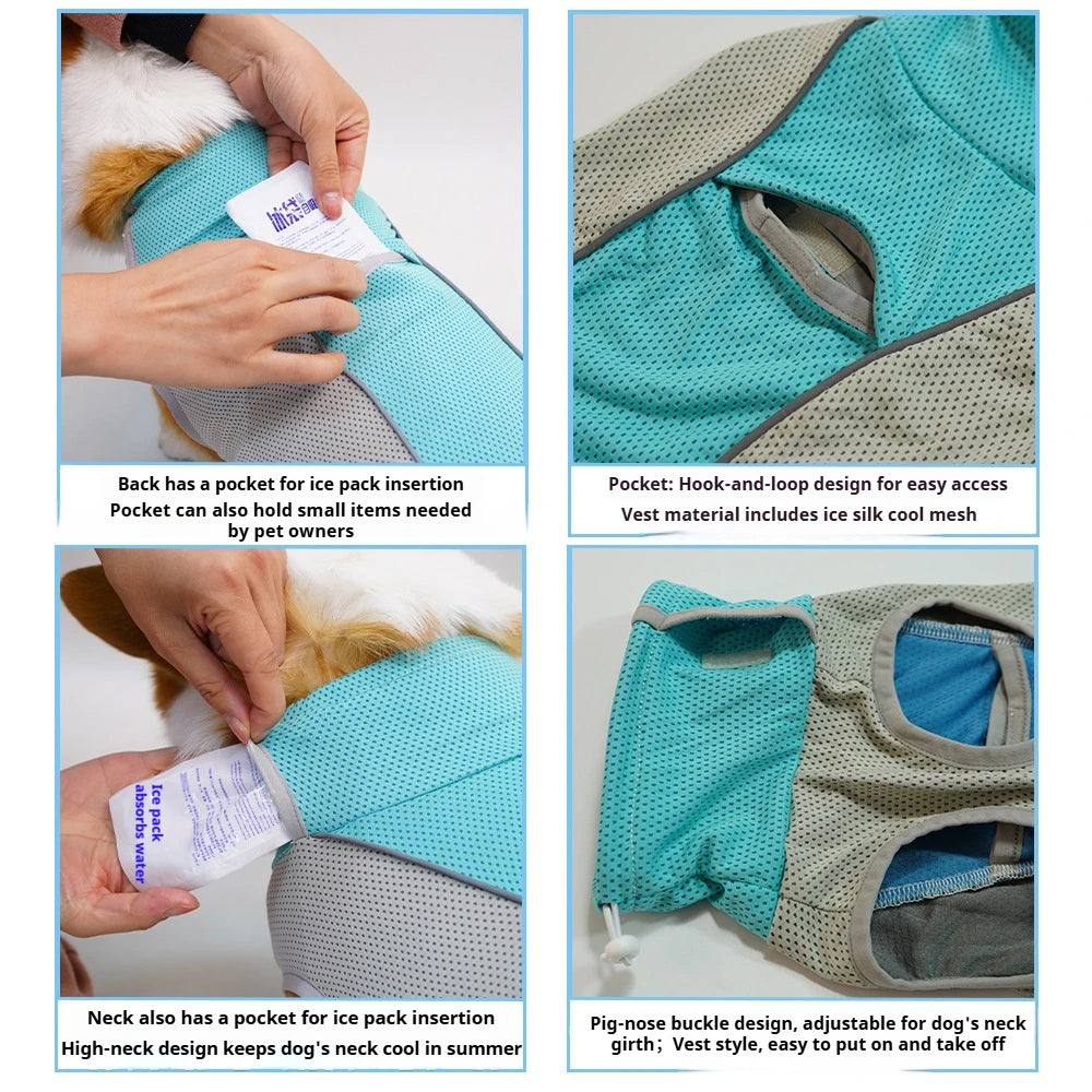 Ice Pack Cooling Vest for Small & Medium Dogs