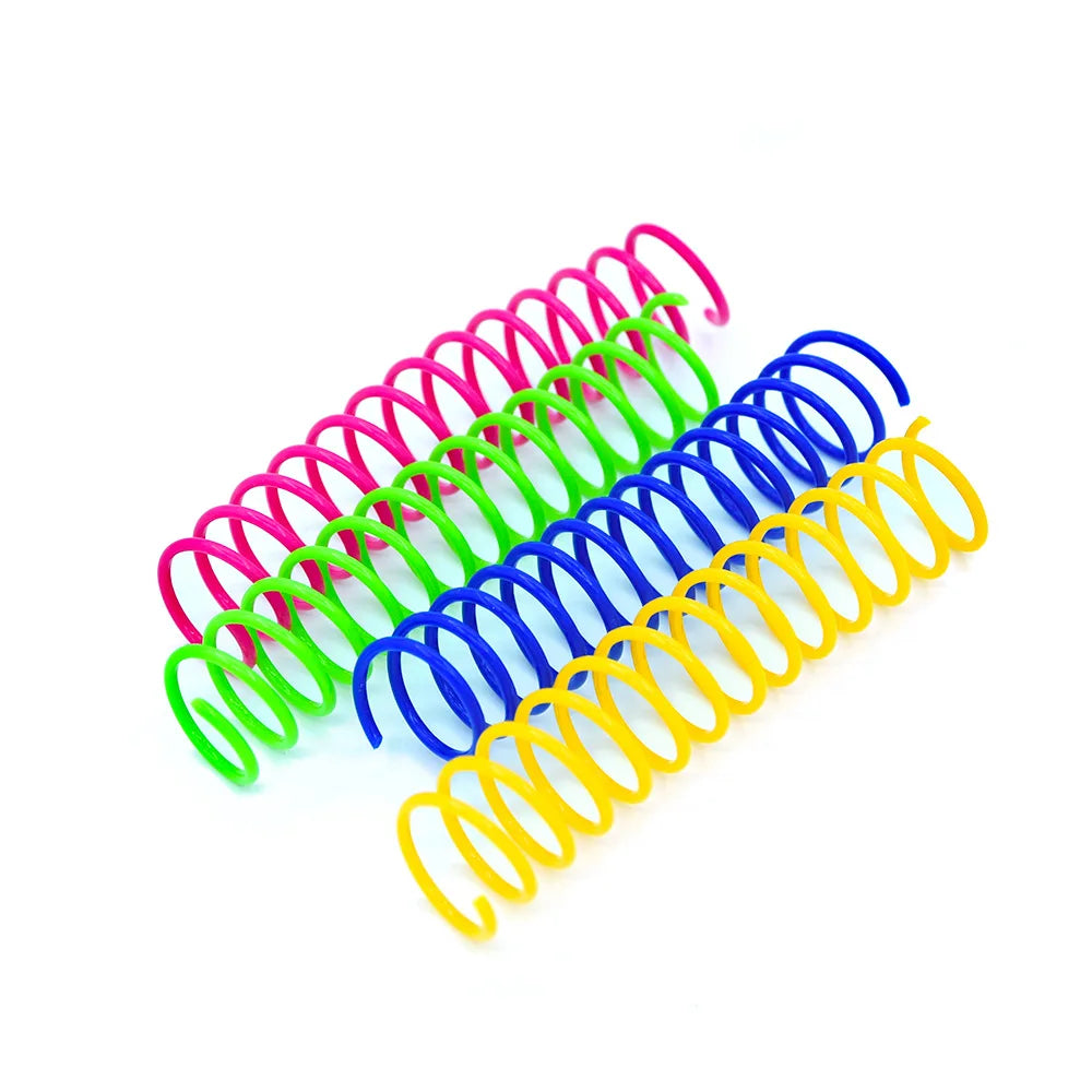 Colourful Spring Cat Toys - 4 Pack