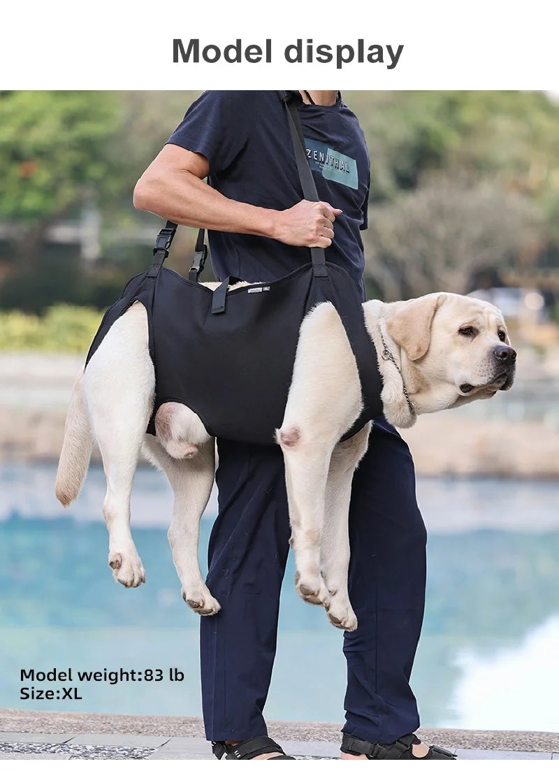 Dog Body Support Lift Harness for Injured, Disabled & Elderly Dogs – Soft Oxford Carry Sling