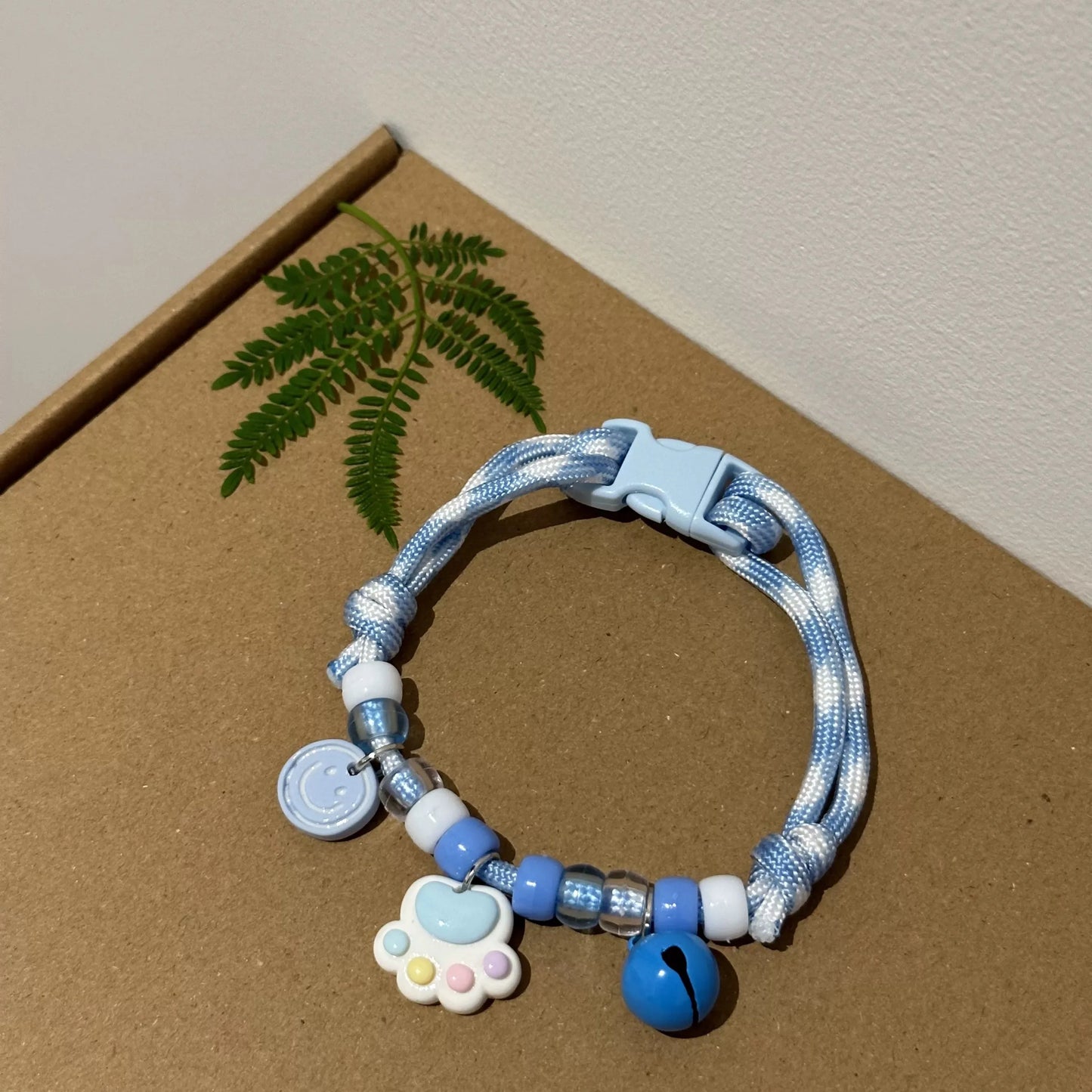Adjustable Braided Cat Collar with Bell
