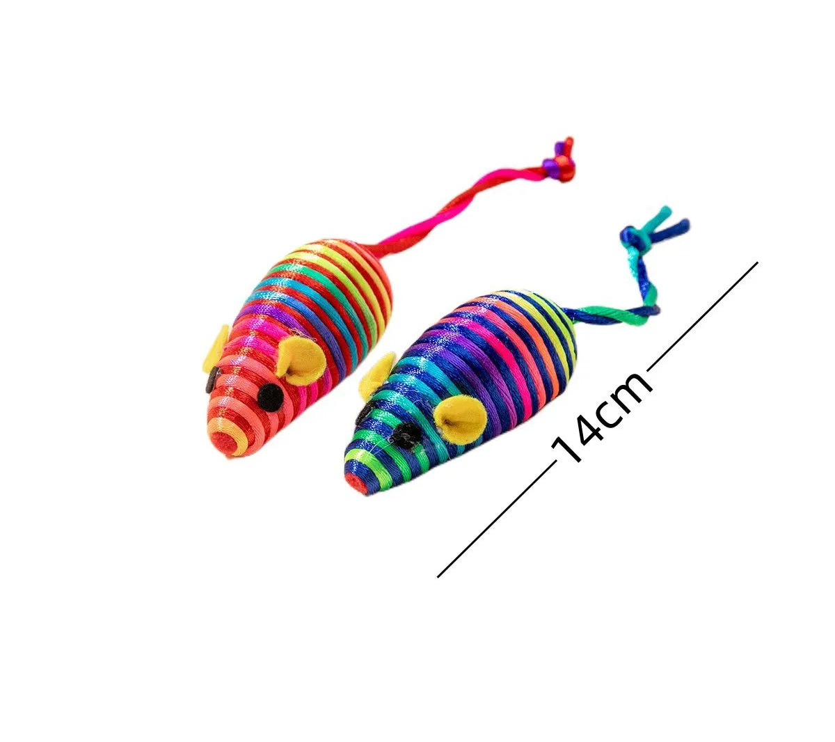 Plush Mouse Cat Toy - Colourful Catnip Mice for Kittens (20 Pack)