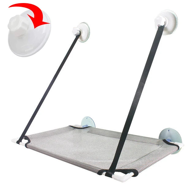 Double-Decker Window Cat Hammock – Suction Cup Bunk Bed for Cats