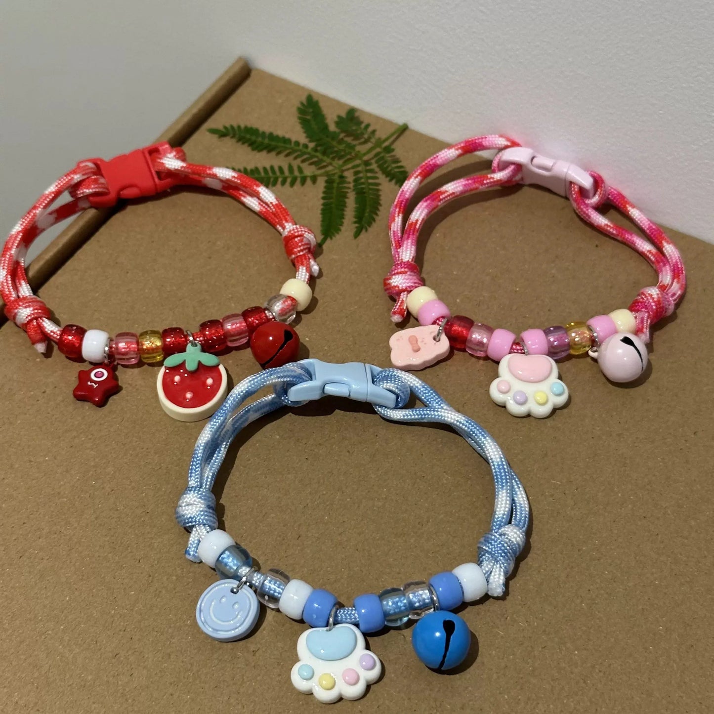 Adjustable Braided Cat Collar with Bell