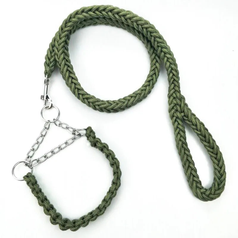 Ensemble laisse et collier réglables pour chiens de taille moyenne à grande