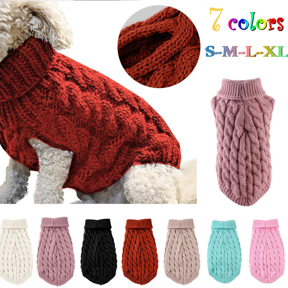 Pull en tricot pour chien | Pull chaud d'automne et d'hiver pour petits chiens et chiots