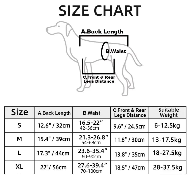 Dog Body Support Lift Harness for Injured, Disabled & Elderly Dogs – Soft Oxford Carry Sling