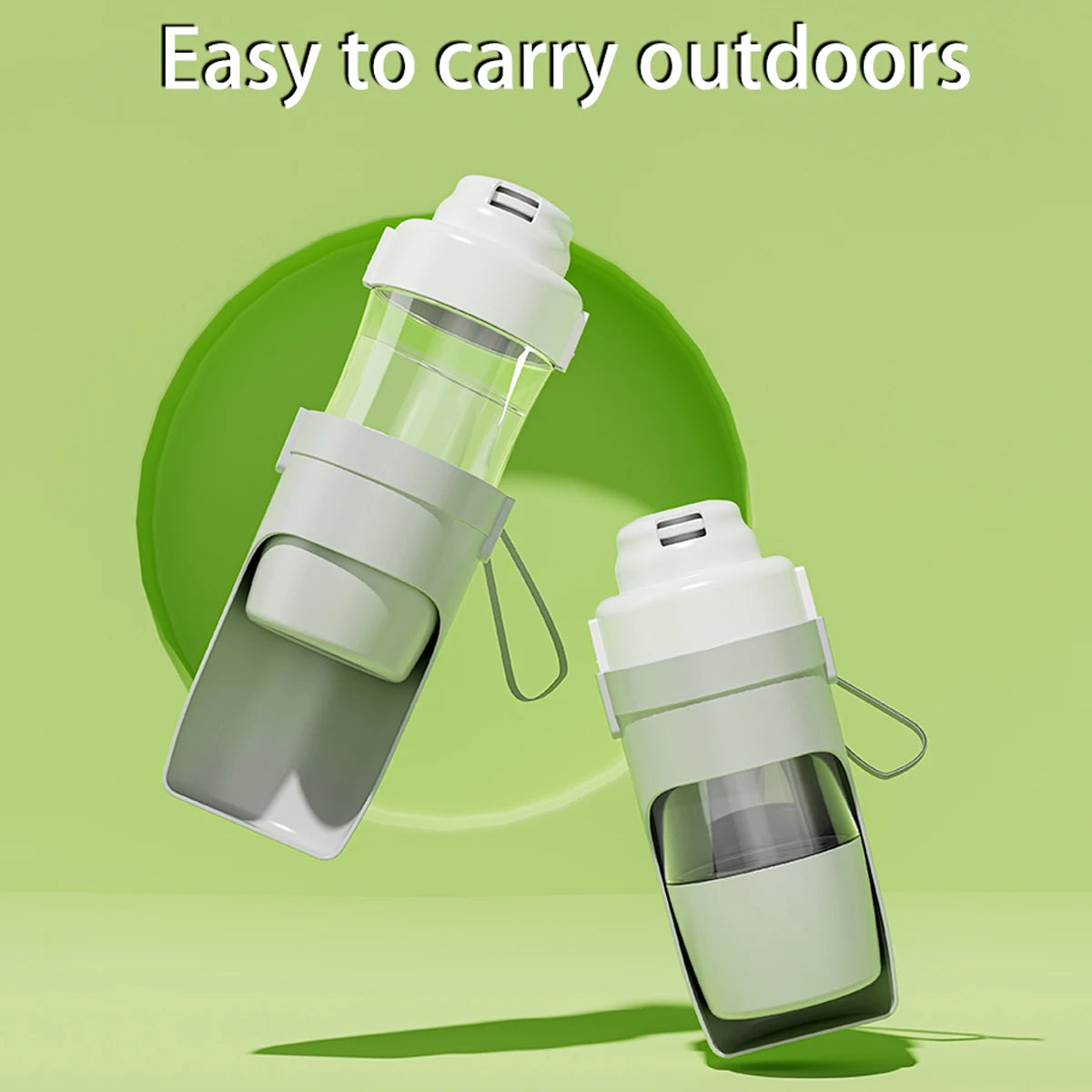 2-in-1 Portable Pet Water Bottle & Food Container – Travel Feeder for Dogs & Cats