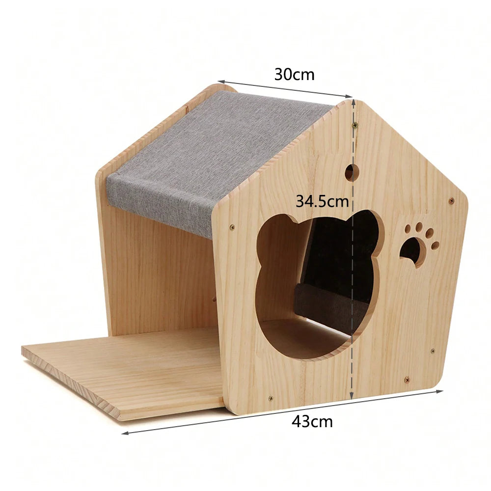 Wall-Mounted Cat Climbing Shelves & Hideaway Houses