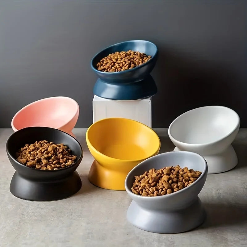 Ensemble de gamelles surélevées en céramique pour chats – Station d'alimentation surélevée sans stress pour chats et petits chiens