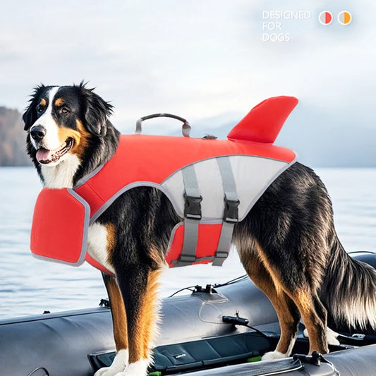 Shark Fin Dog Life Jacket Safety Swim Vest