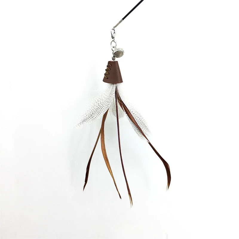 Hands-Free Suction Cup Cat Toy - Interactive Feather Wand Set