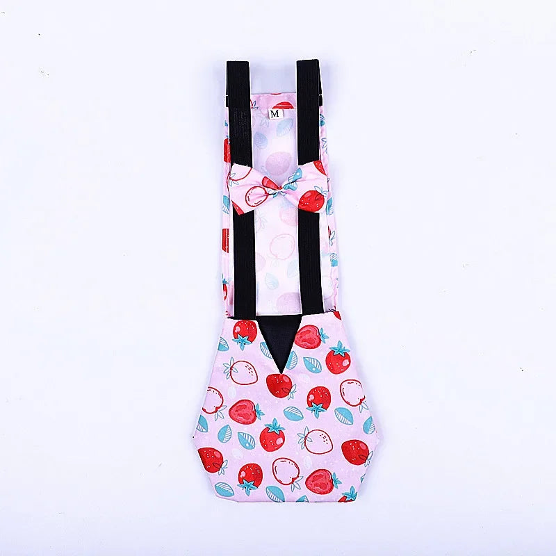 Washable Duck & Chicken Diaper Flight Suit with Bowknot – S, M, L