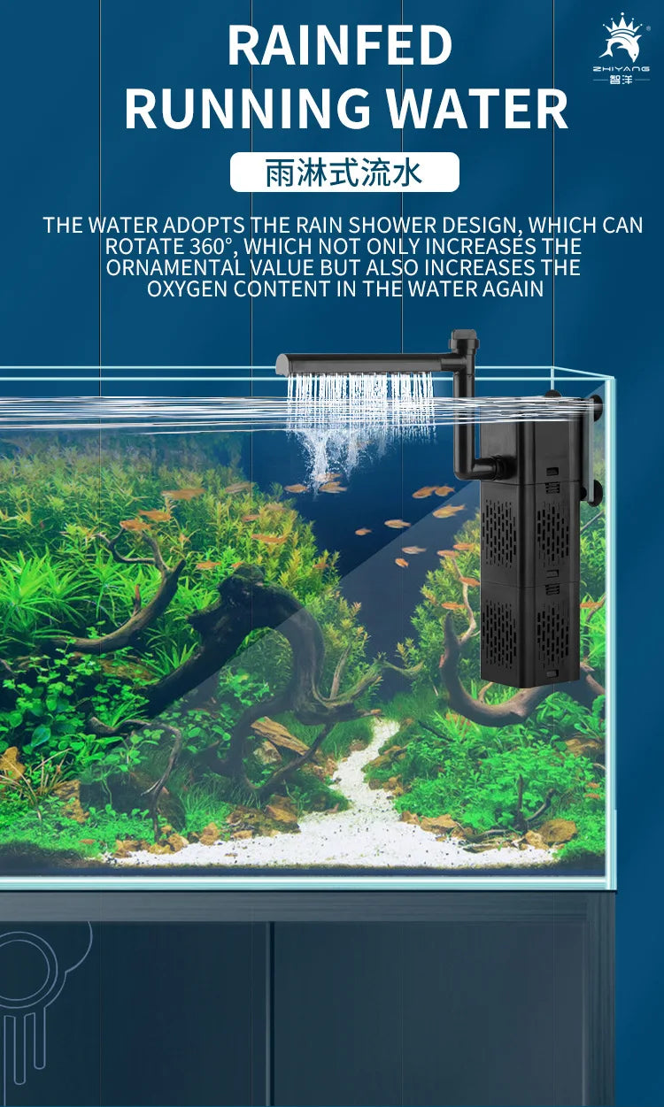 Internal Aquarium Filter with Spray Bar Outlet