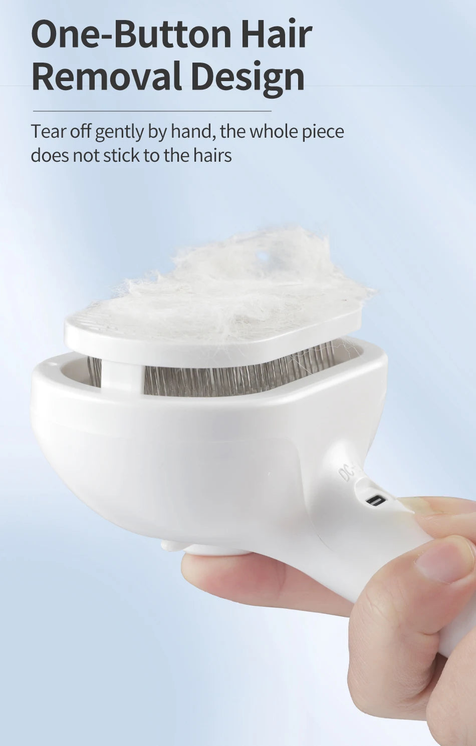 Brosse à vapeur pour poils d'animaux — Brosse de toilettage électrique pour chats et chiens