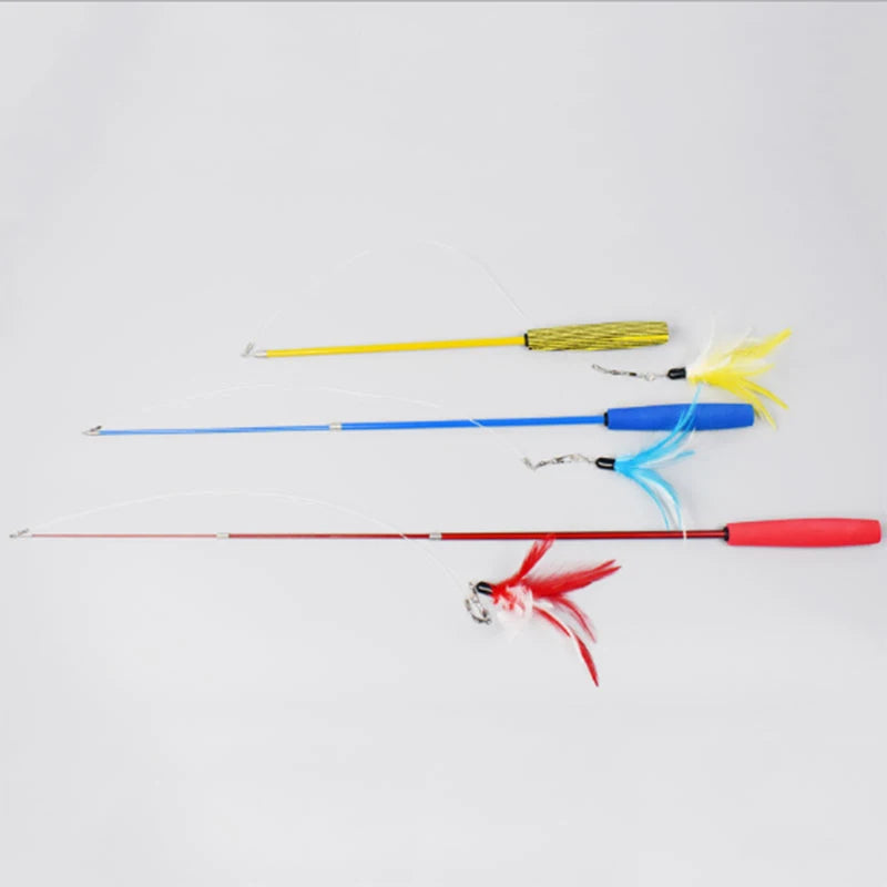 Retractable Feather Cat Wand Toy
